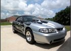 1997 mustang convertible cobra race black silver flames 001