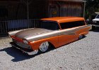1957 ford ranch wagon intruder orange silver 001