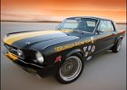 1966 mustang coupe race black yellow 001