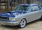 1966 mustang coupe restomod silver blue 001 : paw's