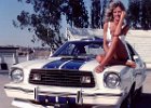 1977 mustang hatchback cobraII farrah fawcett white blue 001