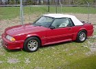 1987 mustang convertible gt red white 001