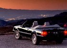 1990 mustang convertible LX black white 001
